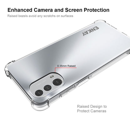 For Motorola Moto E32 / E32s ENKAY Transparent TPU Shockproof Phone Case by ENKAY