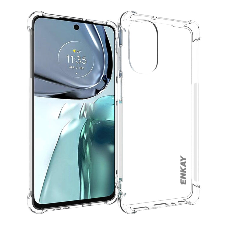 For Motorola Moto G62 5G ENKAY Transparent TPU Shockproof Phone Case by ENKAY