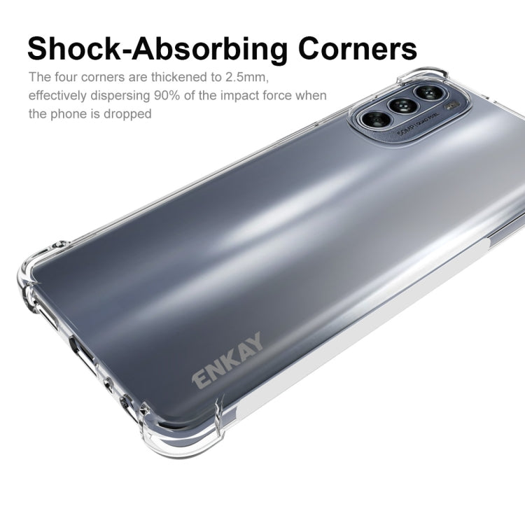 For Motorola Moto G62 5G ENKAY Transparent TPU Shockproof Phone Case by ENKAY