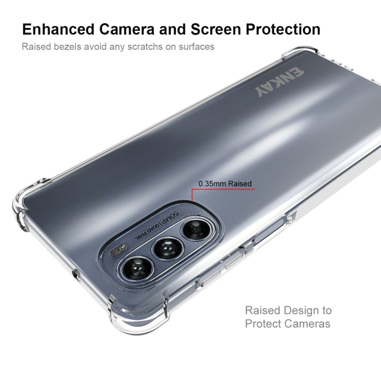 For Motorola Moto G62 5G ENKAY Transparent TPU Shockproof Phone Case by ENKAY