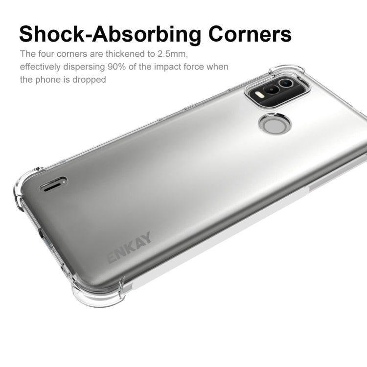 For Nokia C21 Plus ENKAY Transparent TPU Shockproof Phone Case by ENKAY