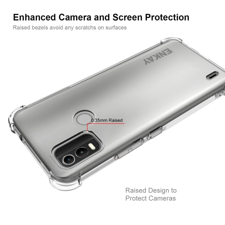 For Nokia C21 Plus ENKAY Transparent TPU Shockproof Phone Case by ENKAY