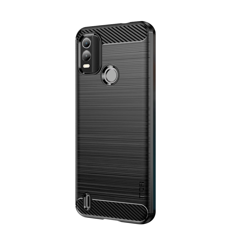 For Nokia C21 Plus MOFI Gentleness Brushed Carbon Fiber Soft TPU Case(Black) by MOFI
