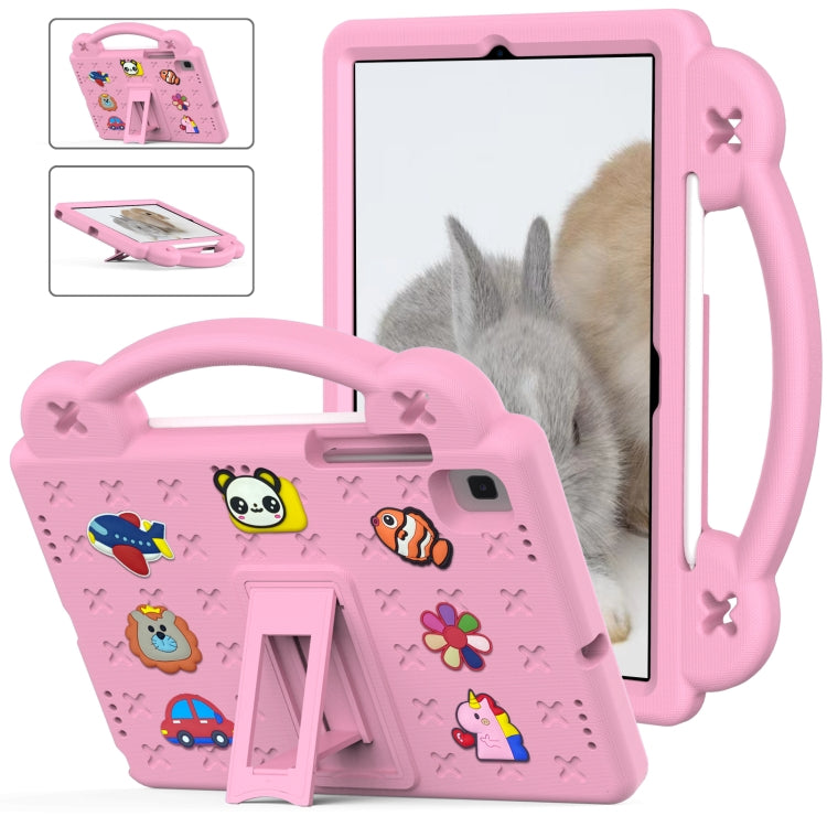 For Samsung Galaxy Tab A7 10.4 2020 T500/T505 Handle Kickstand Children EVA Shockproof Tablet Case(Pink) by bashfashion