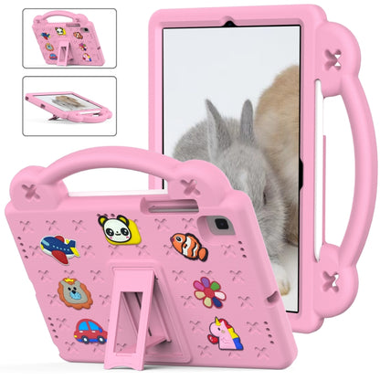For Samsung Galaxy Tab A7 10.4 2020 T500/T505 Handle Kickstand Children EVA Shockproof Tablet Case(Pink) by bashfashion