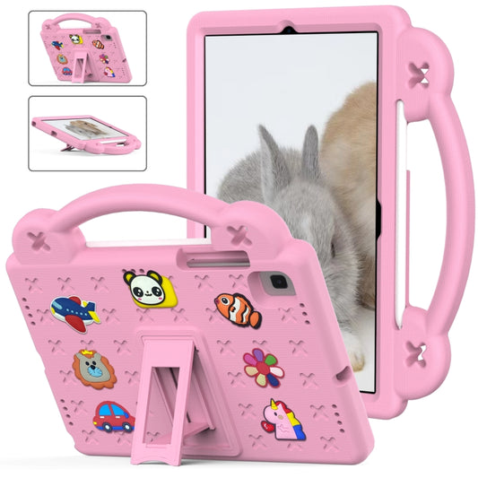 For Samsung Galaxy Tab A7 10.4 2020 T500/T505 Handle Kickstand Children EVA Shockproof Tablet Case(Pink) by bashfashion