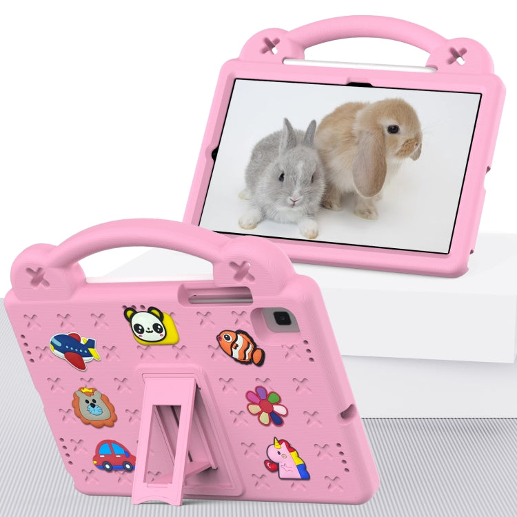 For Samsung Galaxy Tab A7 10.4 2020 T500/T505 Handle Kickstand Children EVA Shockproof Tablet Case(Pink) by bashfashion