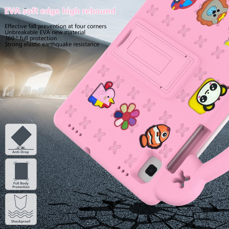 For Samsung Galaxy Tab A7 10.4 2020 T500/T505 Handle Kickstand Children EVA Shockproof Tablet Case(Pink) by bashfashion