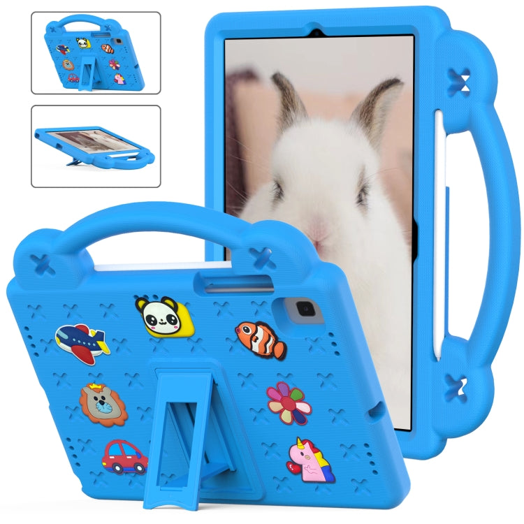 For Samsung Galaxy Tab A7 10.4 2020 T500/T505 Handle Kickstand Children EVA Shockproof Tablet Case(Sky Blue) by bashfashion