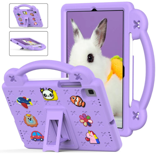 For Samsung Galaxy Tab A7 10.4 2020 T500/T505 Handle Kickstand Children EVA Shockproof Tablet Case(Light Purple) by bashfashion