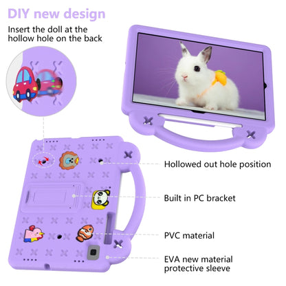 For Samsung Galaxy Tab A7 10.4 2020 T500/T505 Handle Kickstand Children EVA Shockproof Tablet Case(Light Purple) by bashfashion