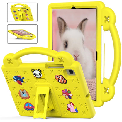 For Samsung Galaxy Tab A7 10.4 2020 T500/T505 Handle Kickstand Children EVA Shockproof Tablet Case(Yellow) by bashfashion
