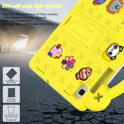 For Samsung Galaxy Tab A7 10.4 2020 T500/T505 Handle Kickstand Children EVA Shockproof Tablet Case(Yellow) by bashfashion