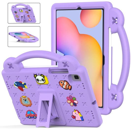 For Samsung Galaxy Tab S6 Lite 10.4 2020/2022 Handle Kickstand Children EVA Shockproof Tablet Case(Light Purple) by bashfashion