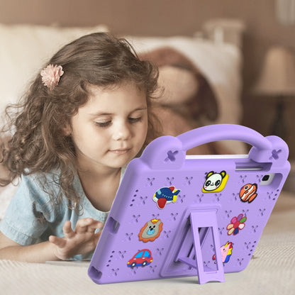 For Samsung Galaxy Tab S6 Lite 10.4 2020/2022 Handle Kickstand Children EVA Shockproof Tablet Case(Light Purple) by bashfashion
