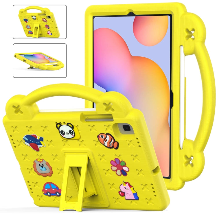 For Samsung Galaxy Tab S6 Lite 10.4 2020/2022 Handle Kickstand Children EVA Shockproof Tablet Case(Yellow) by bashfashion