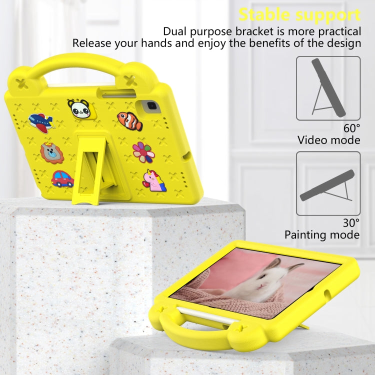 For Samsung Galaxy Tab S6 Lite 10.4 2020/2022 Handle Kickstand Children EVA Shockproof Tablet Case(Yellow) by bashfashion