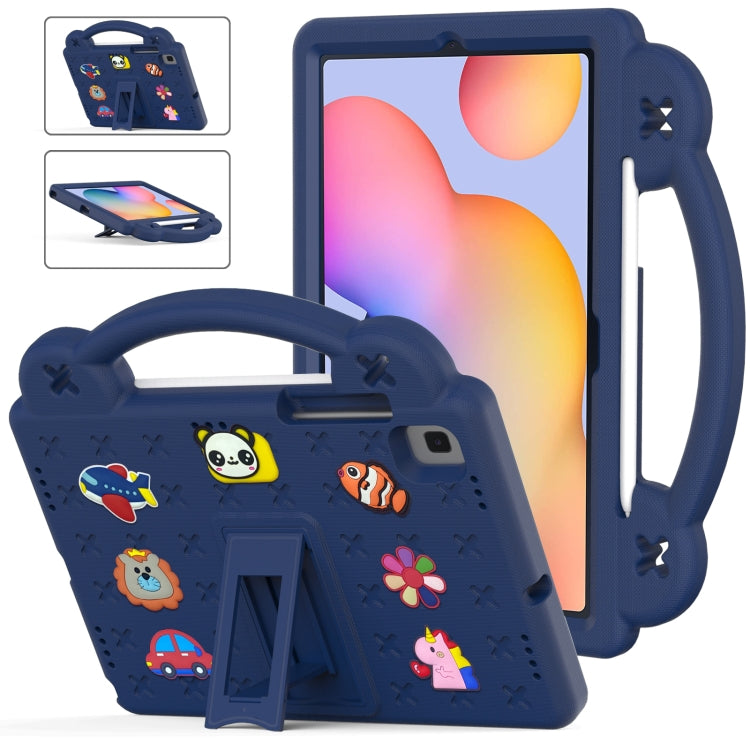 For Samsung Galaxy Tab S6 Lite 10.4 2020/2022 Handle Kickstand Children EVA Shockproof Tablet Case(Navy Blue) by bashfashion