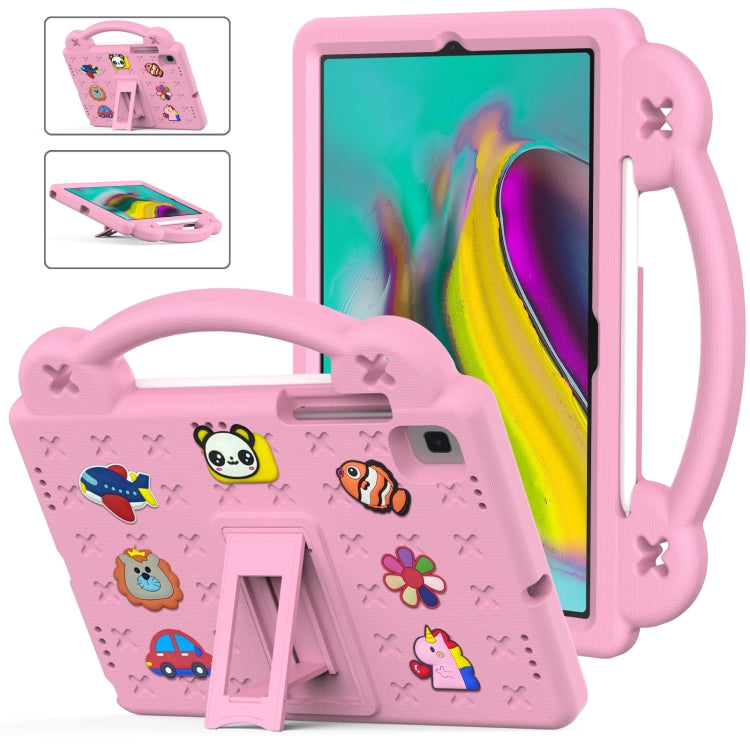 For Samsung Galaxy Tab S5e 10.5 2019 T720/T725 Handle Kickstand Children EVA Shockproof Tablet Case(Pink) by bashfashion