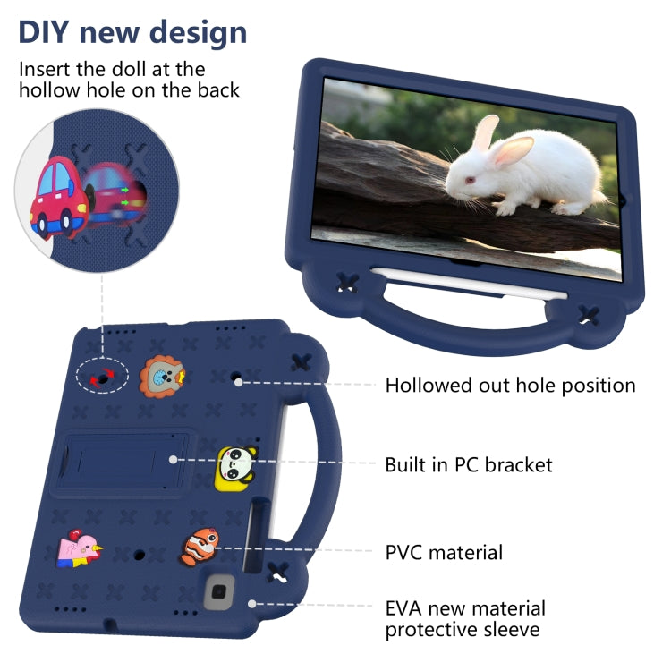 For Samsung Galaxy Tab S5e 10.5 2019 T720/T725 Handle Kickstand Children EVA Shockproof Tablet Case(Navy Blue) by bashfashion