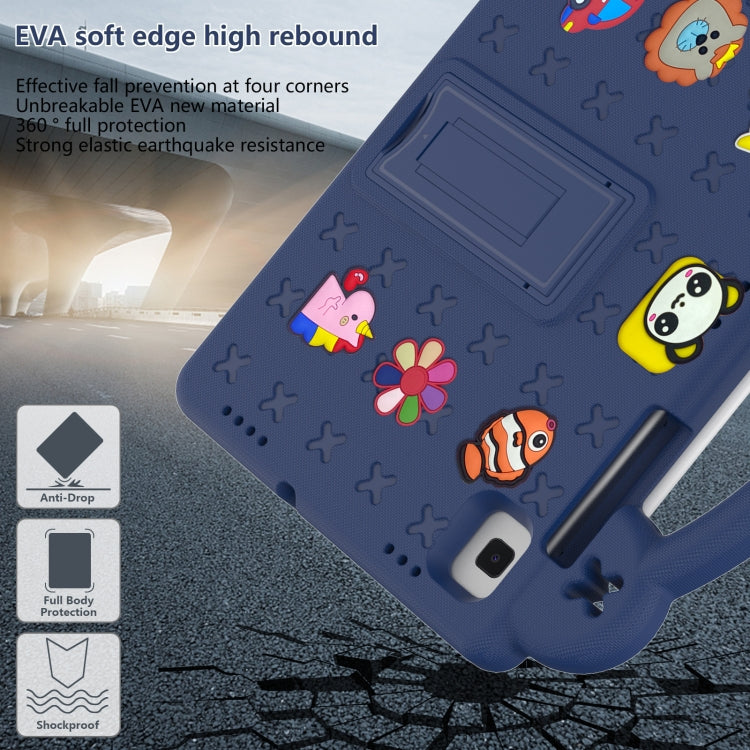 For Samsung Galaxy Tab S5e 10.5 2019 T720/T725 Handle Kickstand Children EVA Shockproof Tablet Case(Navy Blue) by bashfashion