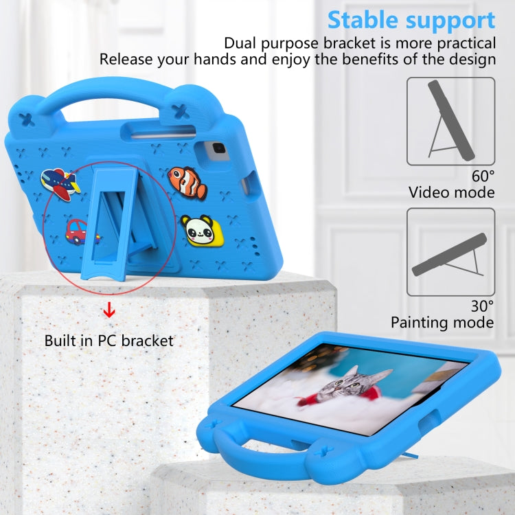 For Samsung Galaxy Tab A7 Lite 8.7 2021 T220/T225 Handle Kickstand Children EVA Shockproof Tablet Case(Sky Blue) by bashfashion