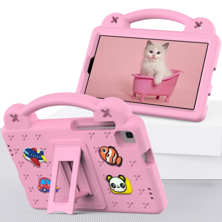 For Samsung Galaxy Tab A 8.0 2019 T290 / T295 Handle Kickstand Children EVA Shockproof Tablet Case(Pink) by bashfashion