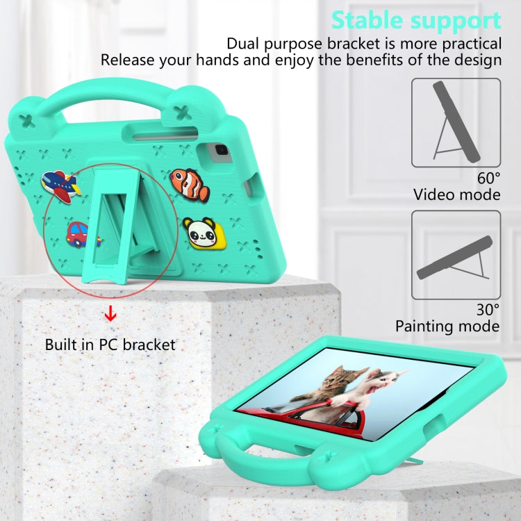 For Samsung Galaxy Tab A 8.0 2019 T290 / T295 Handle Kickstand Children EVA Shockproof Tablet Case(Mint Green) by bashfashion