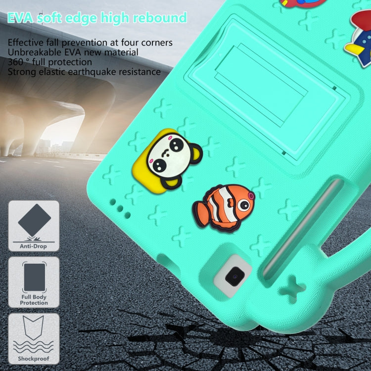 For Samsung Galaxy Tab A 8.0 2019 T290 / T295 Handle Kickstand Children EVA Shockproof Tablet Case(Mint Green) by bashfashion