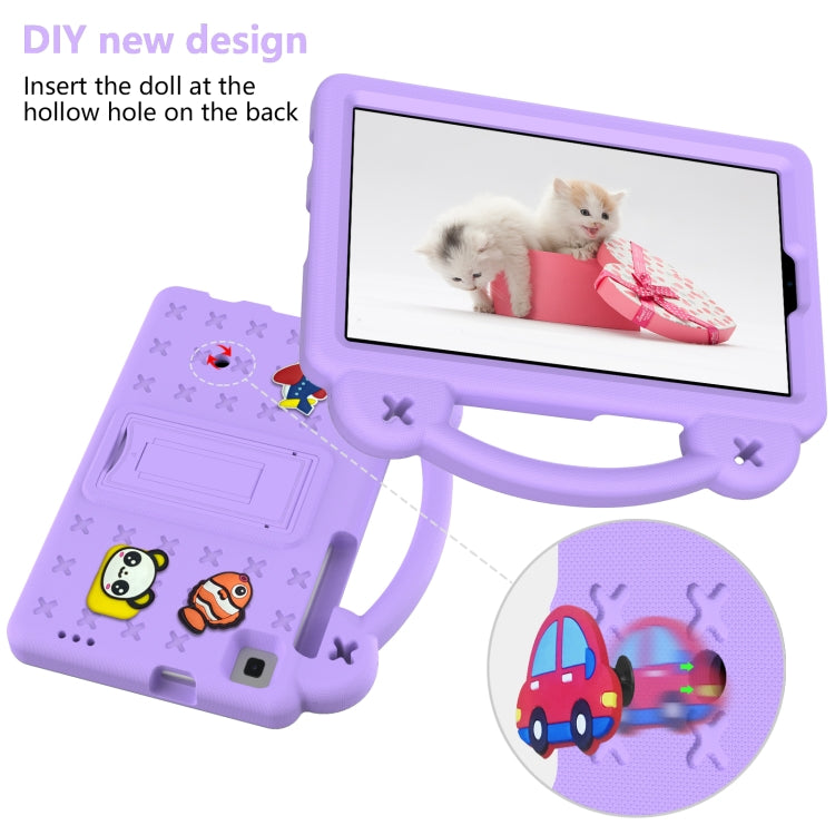 For Samsung Galaxy Tab A 8.0 2019 T290 / T295 Handle Kickstand Children EVA Shockproof Tablet Case(Lighte Purple) by bashfashion