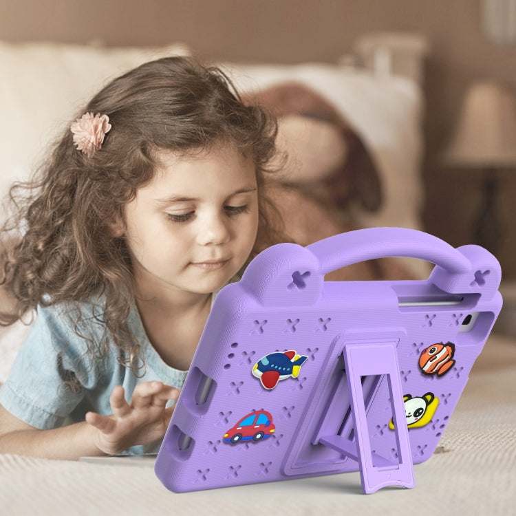 For Samsung Galaxy Tab A 8.0 2019 T290 / T295 Handle Kickstand Children EVA Shockproof Tablet Case(Lighte Purple) by bashfashion