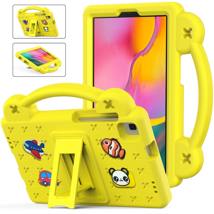 For Samsung Galaxy Tab A 8.0 2019 T290 / T295 Handle Kickstand Children EVA Shockproof Tablet Case(Yellow) by bashfashion