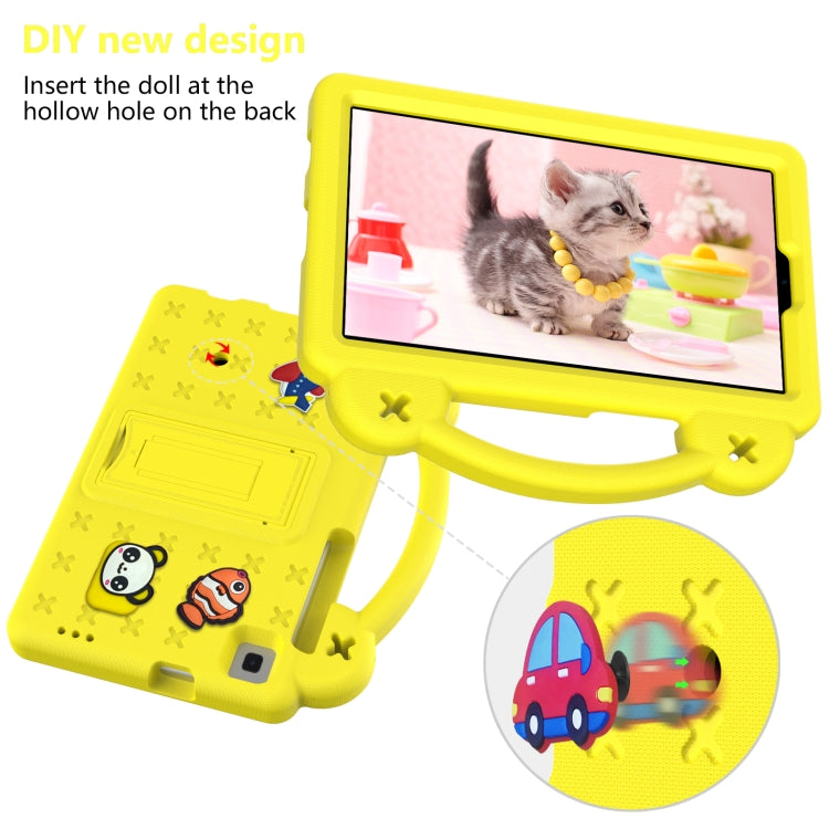 For Samsung Galaxy Tab A 8.0 2019 T290 / T295 Handle Kickstand Children EVA Shockproof Tablet Case(Yellow) by bashfashion