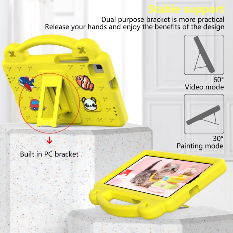 For Samsung Galaxy Tab A 8.0 2019 T290 / T295 Handle Kickstand Children EVA Shockproof Tablet Case(Yellow) by bashfashion