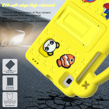 For Samsung Galaxy Tab A 8.0 2019 T290 / T295 Handle Kickstand Children EVA Shockproof Tablet Case(Yellow) by bashfashion