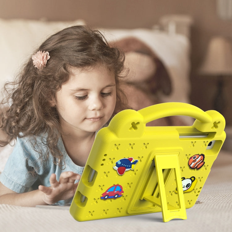 For Samsung Galaxy Tab A 8.0 2019 T290 / T295 Handle Kickstand Children EVA Shockproof Tablet Case(Yellow) by bashfashion
