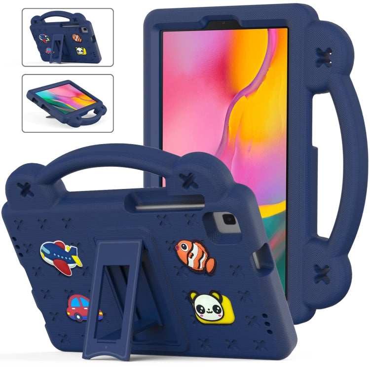 For Samsung Galaxy Tab A 8.0 2019 T290 / T295 Handle Kickstand Children EVA Shockproof Tablet Case(Navy Blue) by bashfashion