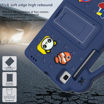 For Samsung Galaxy Tab A 8.0 2019 T290 / T295 Handle Kickstand Children EVA Shockproof Tablet Case(Navy Blue) by bashfashion