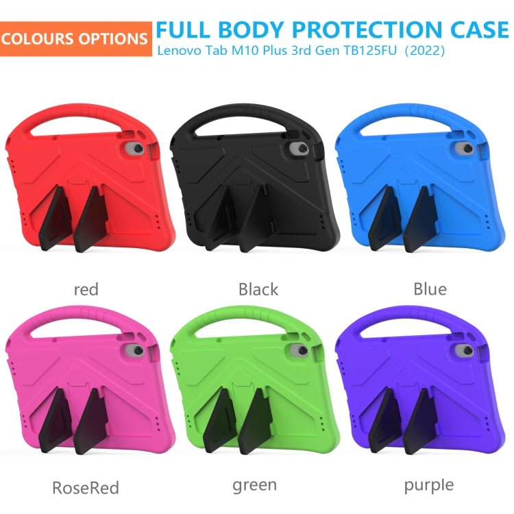 For Lenovo Tab M10 Plus 10.6 3rd Gen TB125FU 2022 EVA Shockproof Tablet Case with Holder(Black) by bashfashion