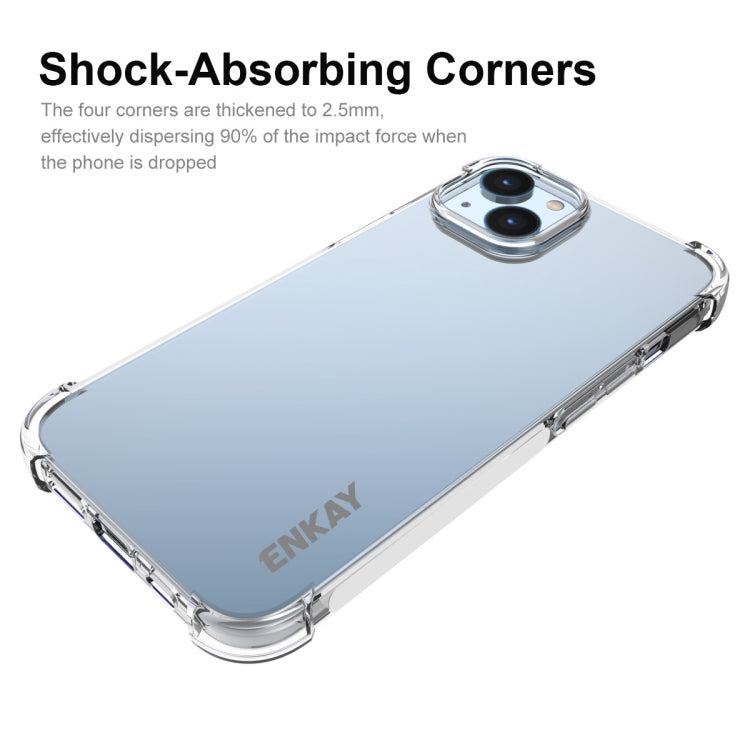 For iPhone 14 Plus ENKAY Clear TPU Shockproof Phone Case by ENKAY