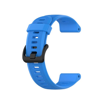 For Garmin Forerunner945 / fenix5 Plus / Approach S60 Monochrome Silicone Watch Band(Blue) by bashfashion