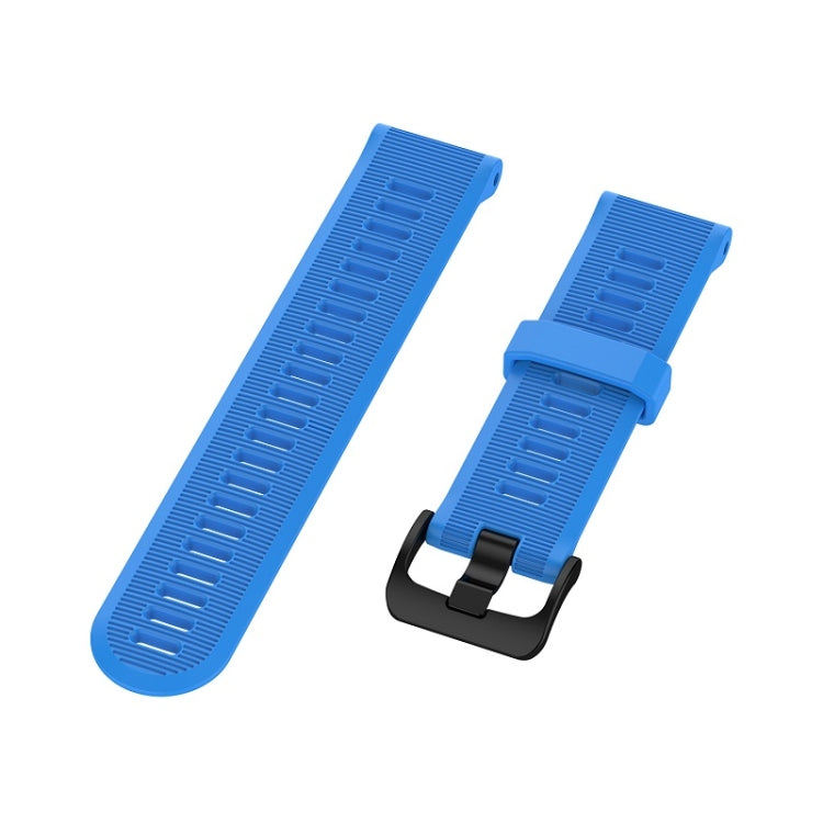 For Garmin Forerunner945 / fenix5 Plus / Approach S60 Monochrome Silicone Watch Band(Blue) by bashfashion