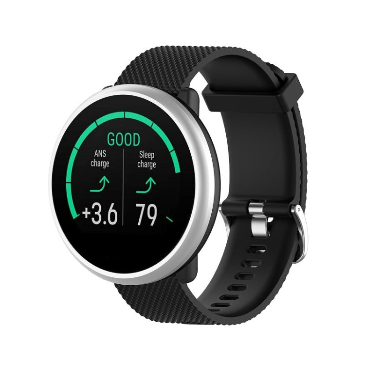 For POLAR Ignite Fashion Textured Silicone Replacement Watch Band(Black) by bashfashion