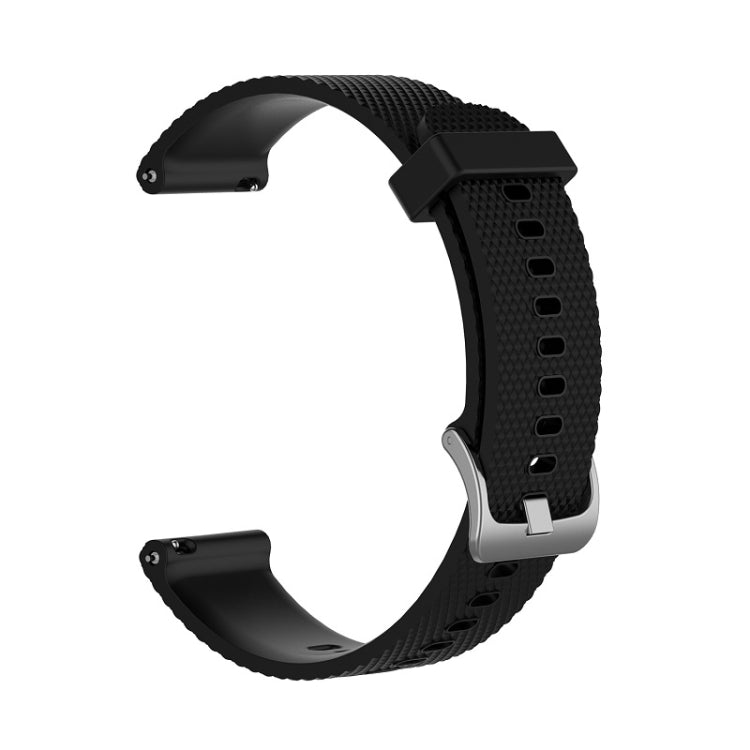 For POLAR Ignite Fashion Textured Silicone Replacement Watch Band(Black) by bashfashion