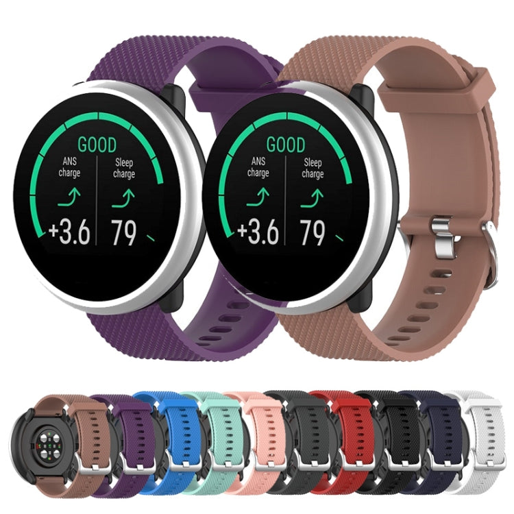 For POLAR Ignite Fashion Textured Silicone Replacement Watch Band(Brown) by bashfashion