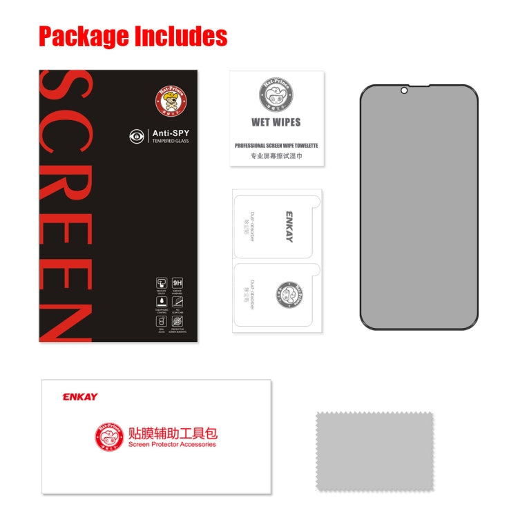 For iPhone 14 Plus ENKAY 28 Degree Anti-peeping Tempered Glass Film by ENKAY