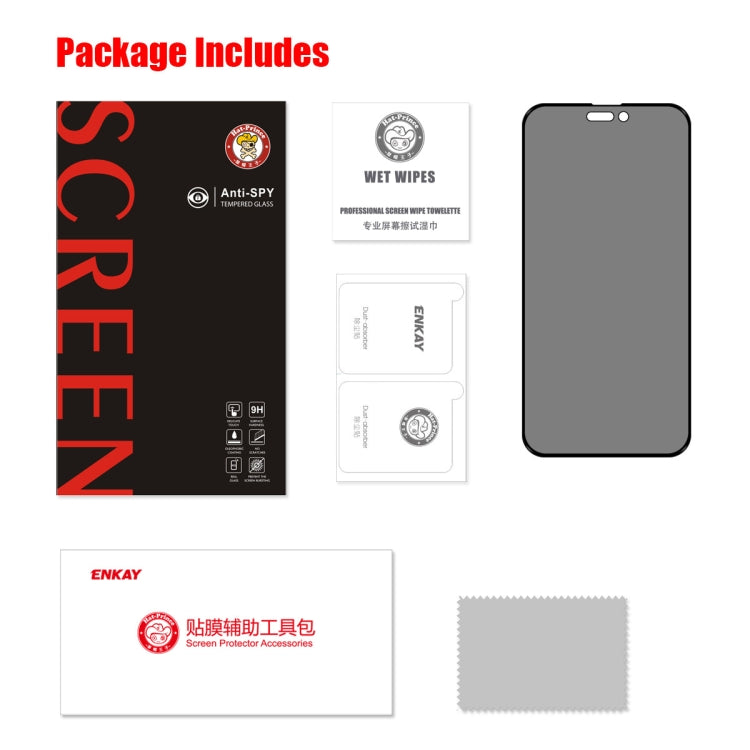 For iPhone 14 Pro ENKAY 28 Degree Anti-peeping Tempered Glass Film by ENKAY