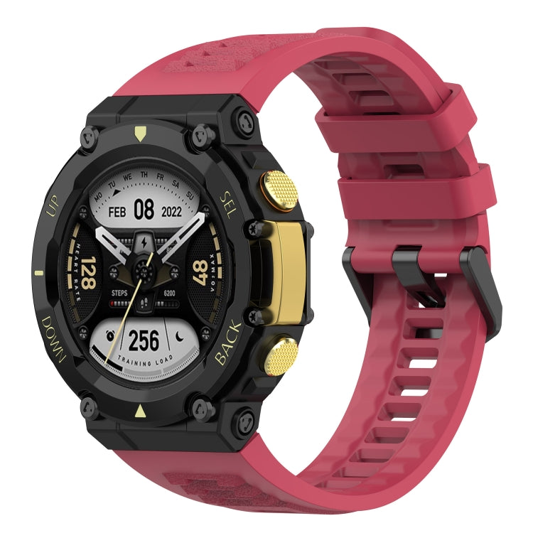 For Amazfit T-Rex 2 Silicone Leisure Watch Band(Red) by bashfashion