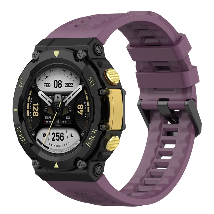 For Amazfit T-Rex 2 Silicone Leisure Watch Band(Dark Purple) by bashfashion