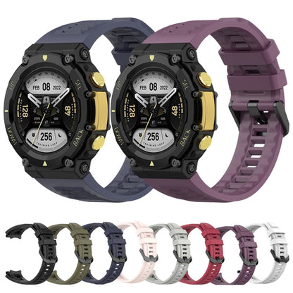 For Amazfit T-Rex 2 Silicone Leisure Watch Band(Jungle Green) by bashfashion